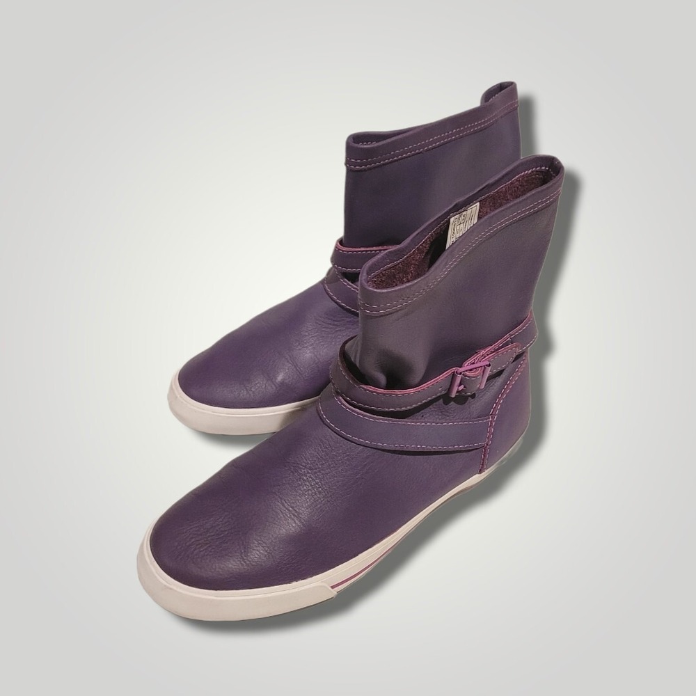 UGG Short  Purple  Boots Leather Upper Boots Womens  size 5